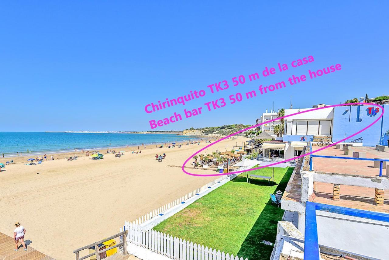 Ocean Sunset Beachfront House With Terraces Ел Пуерто де Санта Мария Екстериор снимка